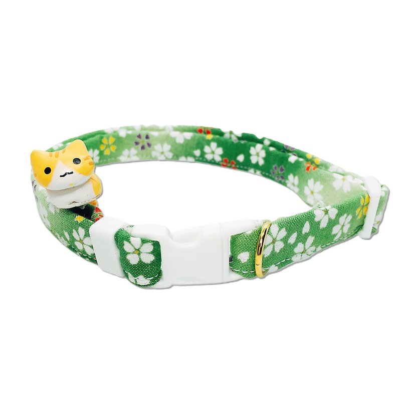 MaoFenBiBi Green Time - Hokkaido Special Edition - Handmade Collar & Handmade Collar - ปลอกคอ - ผ้าฝ้าย/ผ้าลินิน 