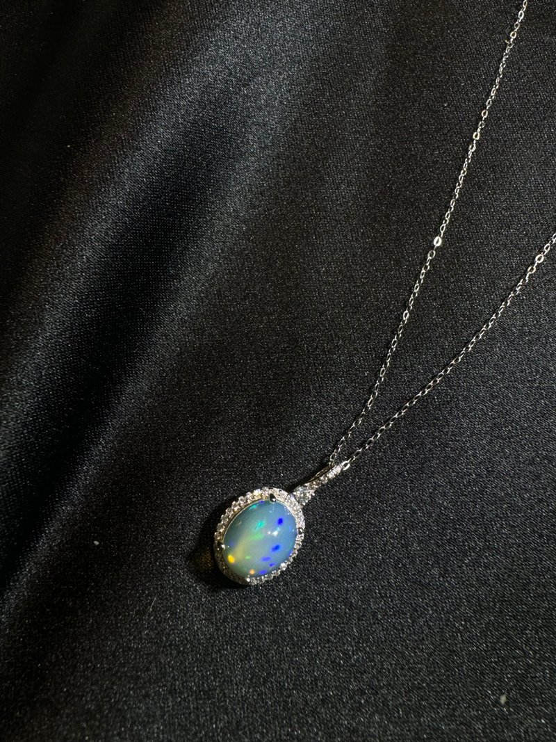 Nuwu 。至極致愛 歐泊 Opal 水歐泊 蛋白石  項鏈 s925 純銀項鍊 - 項鍊 - 寶石 多色