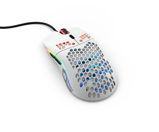 Glorious Model O- Wired Optical Mouse Matte White- Small Hand