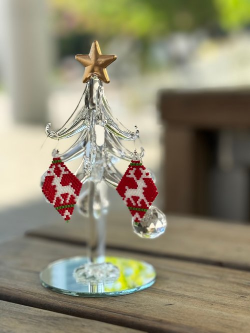 230829 Christmas limited beaded earrings - Shop