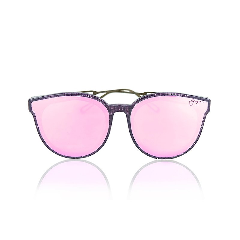 Power Power Beauty Series Sunglasses-Power Plaid Infatuation Purple