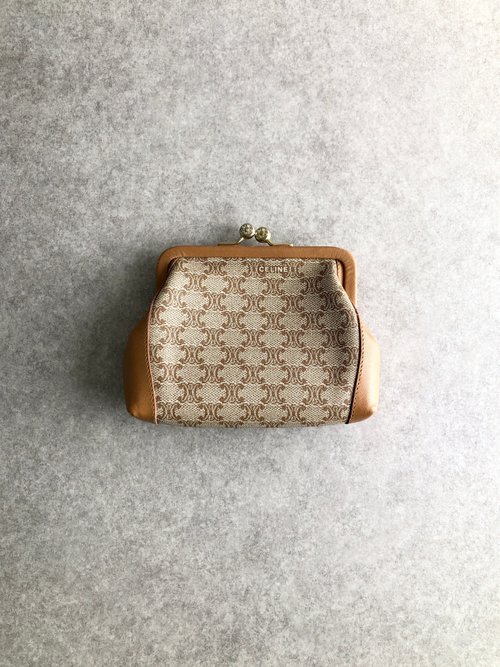 CELINE マカダムコインケース 未使用　ヴィンテージ品 CELINE(セリーヌ) マカダムコインケースM08 M08 ブラウン
