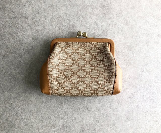 日本直送 名牌中古包 】CELINE セリーヌ マカダム 財布 ベージュ