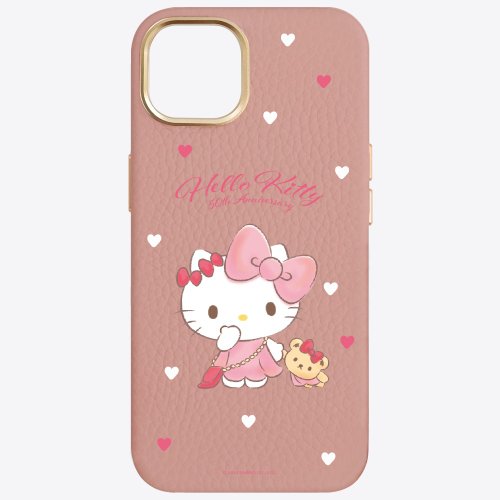 LANI's 風格防摔手機殼 HelloKitty50週年 －R.M.S小牛皮逛街款 iPhone 15 14 13 pro max