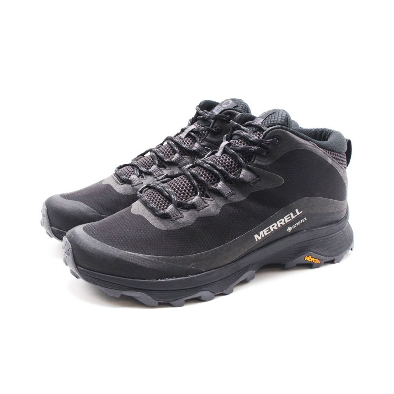 MERRELL MOAB SPEED MID GORE-TEX outdoor hiking shoes for men - black - รองเท้าวิ่งผู้ชาย - ยาง 