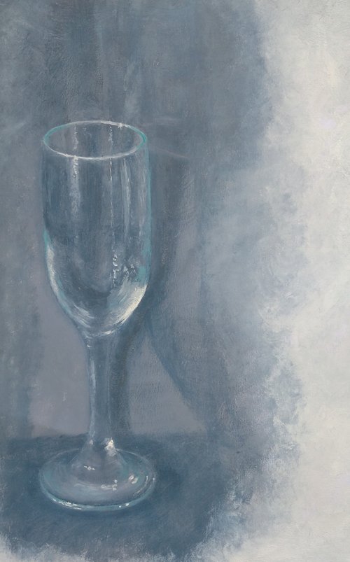 油絵　ワイン　グラス　作者名あり 油絵ワイングラス作者名あり