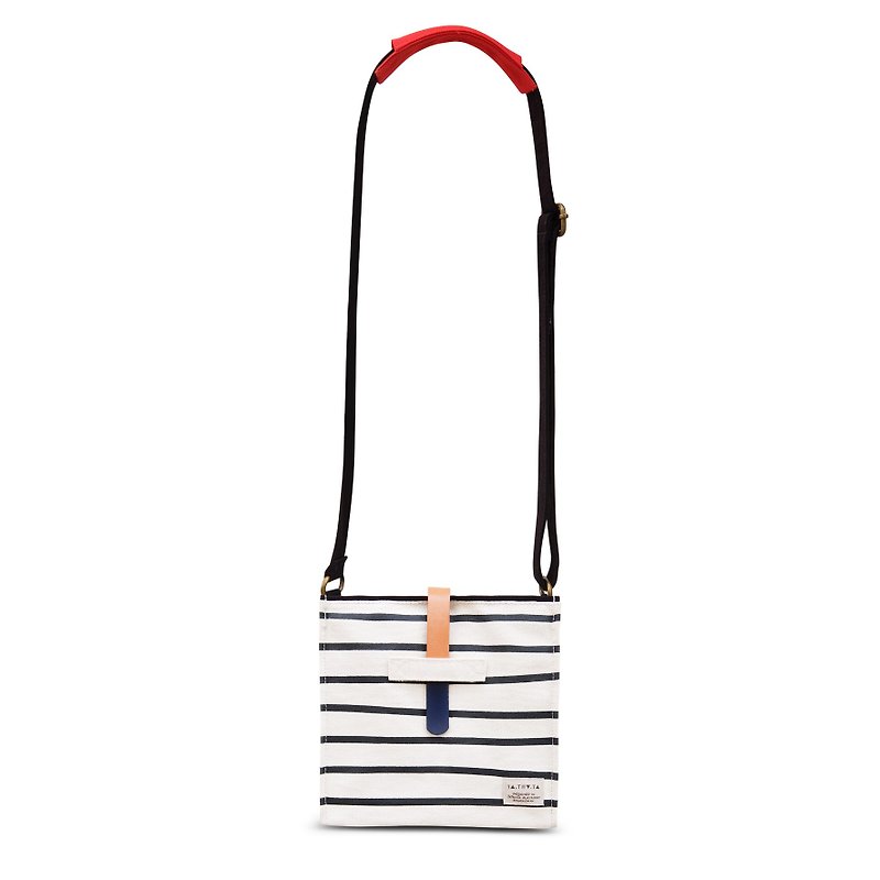 Jam bag light zebra : small sling bag, ipad mini bag - PinkoiENcontent - 側背包/斜背包 - 棉．麻 白色
