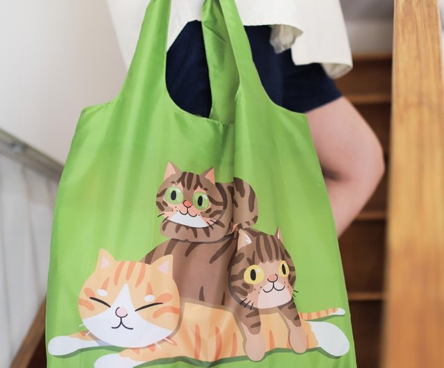 Cat reusable hot sale shopping bag