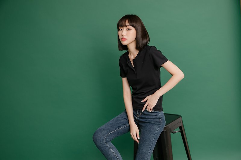 【質感生活】IDUN 環保永生T - 黑性感復刻款 - T 恤 - 環保材質 黑色