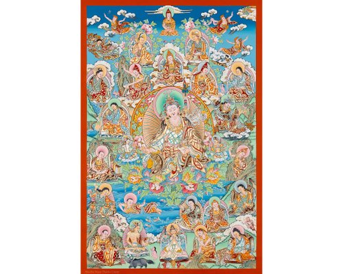 タンカアート 本物のグリーンタラのタンカ絵画 | チベットアートで祝福と瞑想