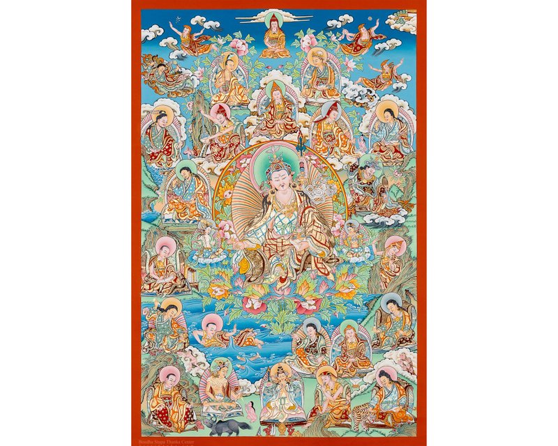 Blessed 25 guru thangka painting, Wall art - 壁貼/牆壁裝飾 - 其他材質 