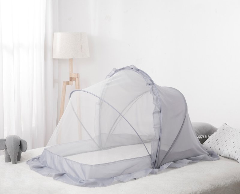 KIDDA crib mosquito net cover full cover blackout/full transparent switchable - ผ้าปูที่นอน - วัสดุอีโค ขาว