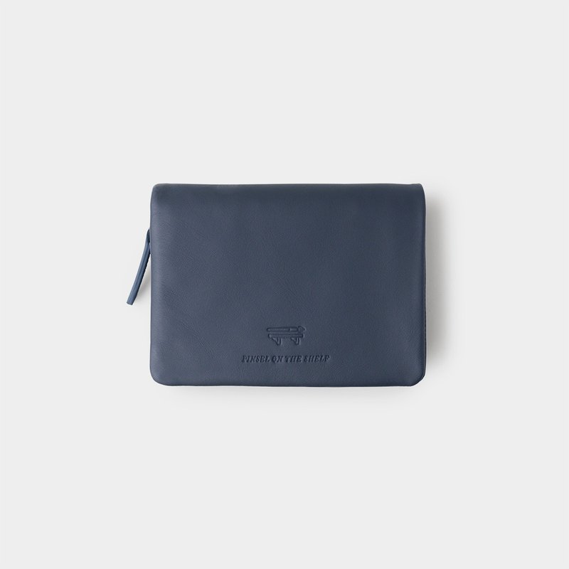 pinsel wallet : navy - 錢包/皮夾/長短夾 - 真皮 藍色