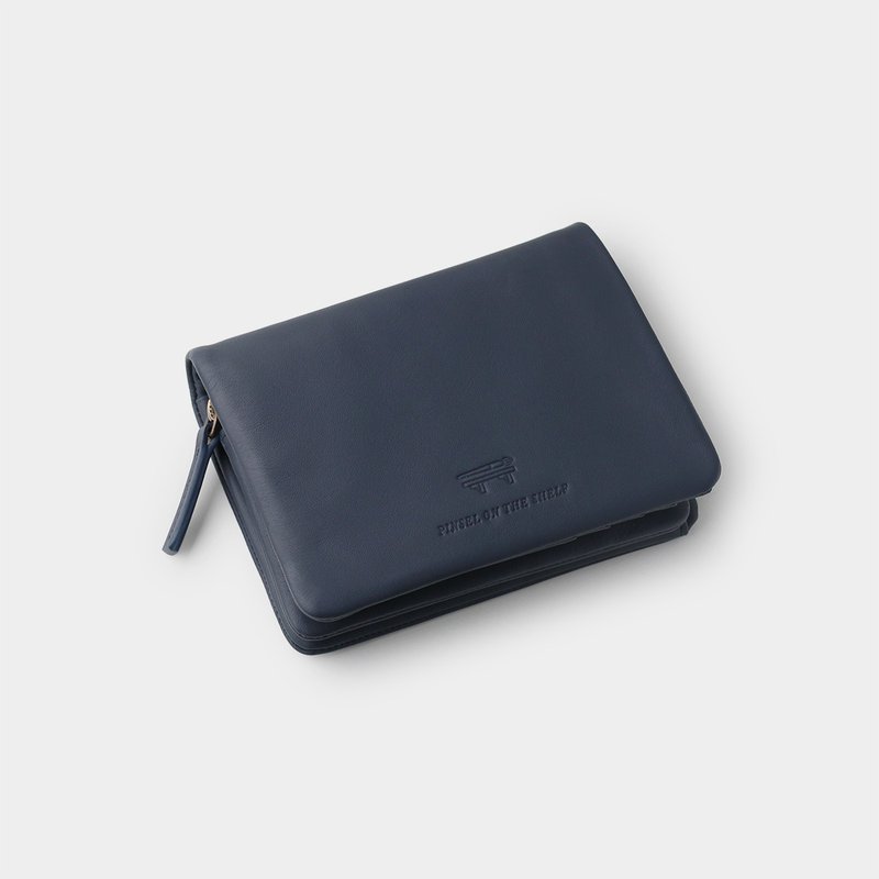 pinsel wallet : navy - 錢包/皮夾/長短夾 - 真皮 藍色
