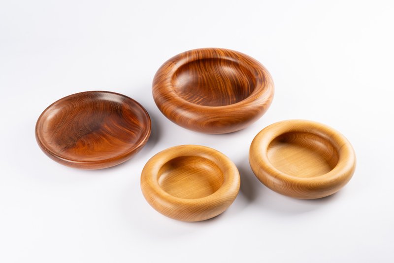 木圓皿 Wooden Circular Plate - 盤子/餐盤/盤架 - 木頭 咖啡色
