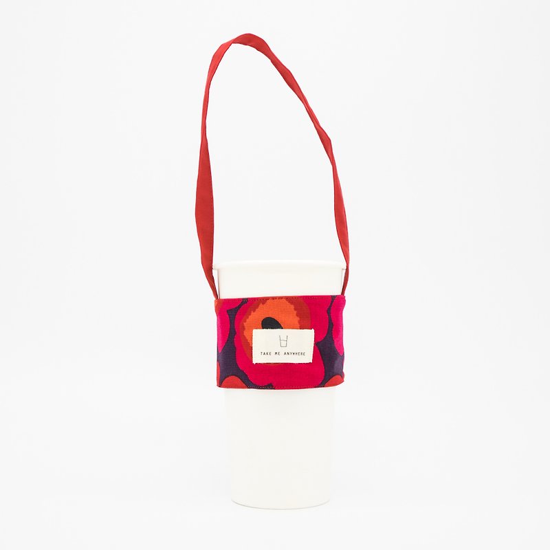 瑪麗珍 Take Me Anywhere 芬蘭系列環保飲料提袋 - 單入 - 杯袋/飲料提袋 - 防水材質 紅色