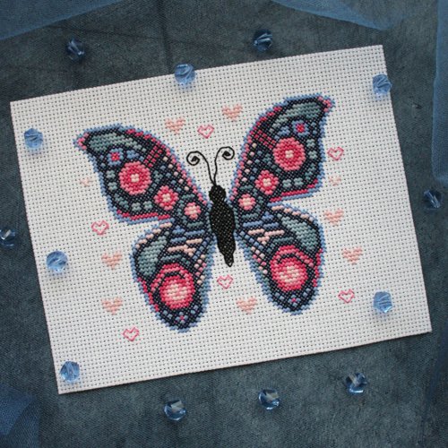 JulieAndStitch Cross stitch pattern Butterfly, cross stitch chart PDF
