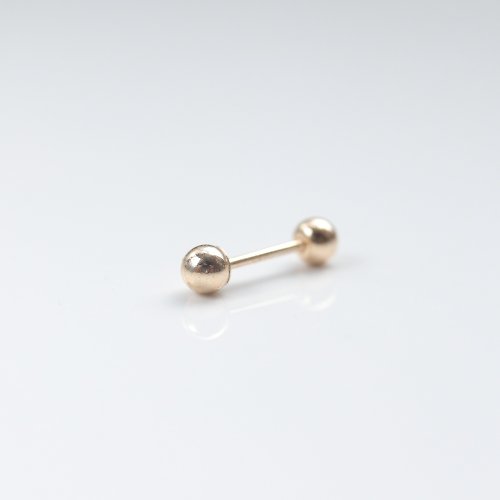 CHARIS GRACE 純14K Gold Ball Piercing (3mm) 金球鎖珠耳環(單個)