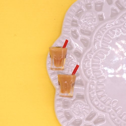 Playful Design 香港茶餐廳系列 港式凍奶茶耳環
