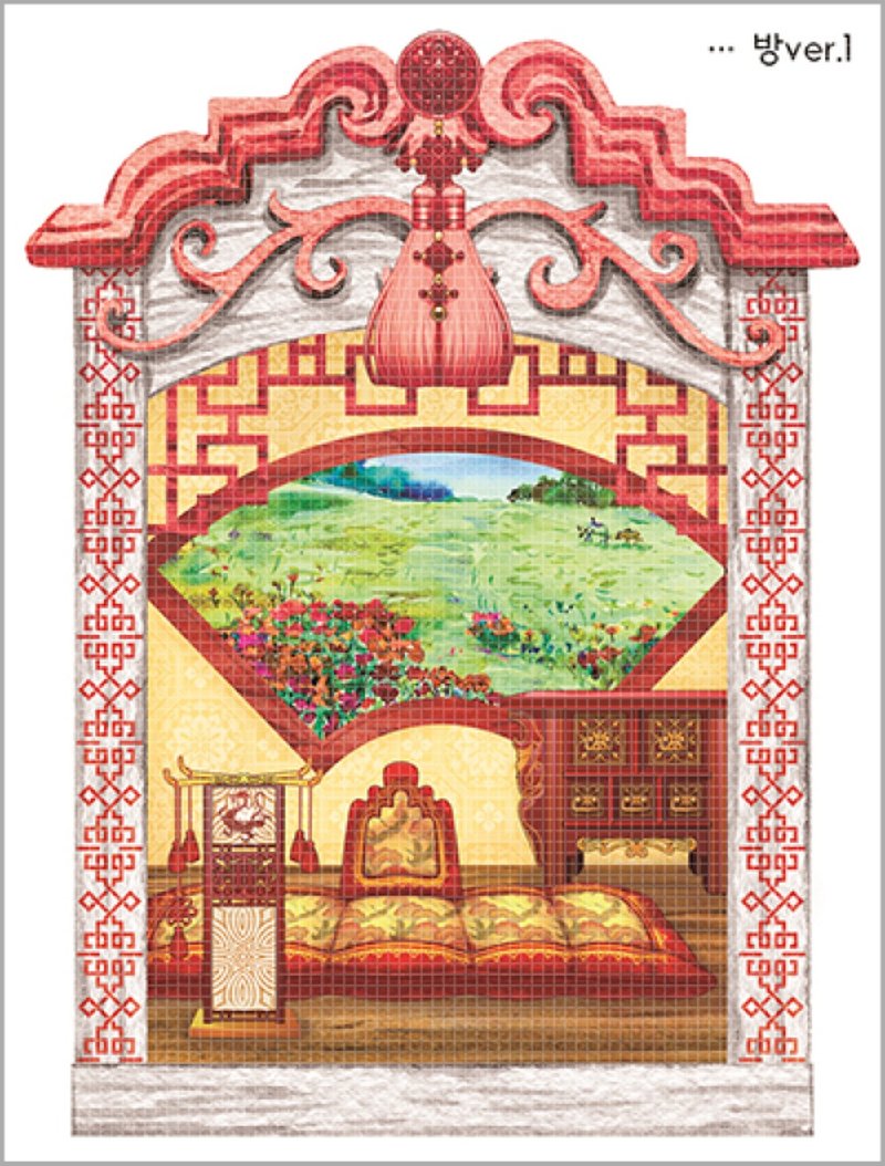 oriental room 4types (blackraccoon) Vintage collage design paper sticker - 貼紙 - 紙 多色