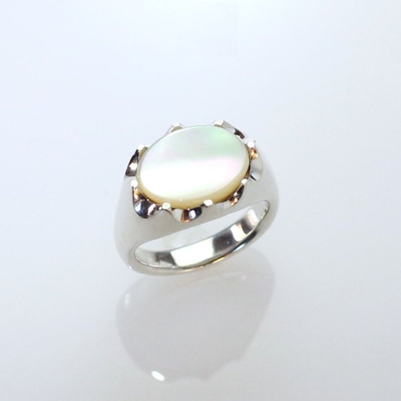 Pinkoi Proxy Purchase -  Sv925 Luminous shell ring (marker stand type) - General Rings - Gemstone 