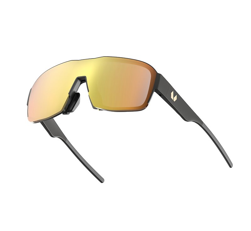 【VIGHT】 URBAN 2.0 - Advanced extreme sports sunglasses - matte black gold (high contrast) - แว่นกันแดด - พลาสติก สีดำ