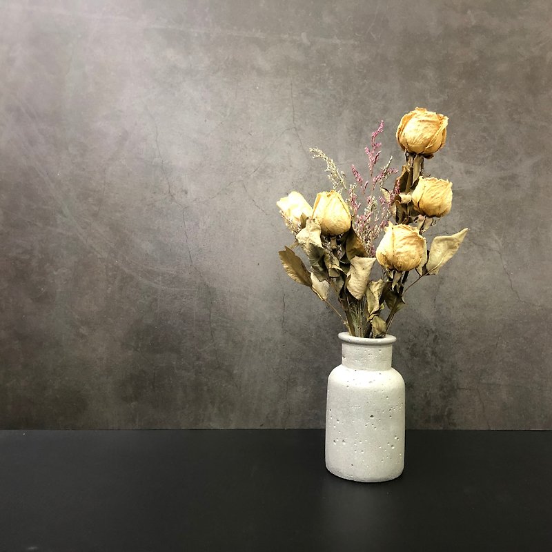 セメント乾燥花瓶 - 花瓶・植木鉢 - コンクリート グレー