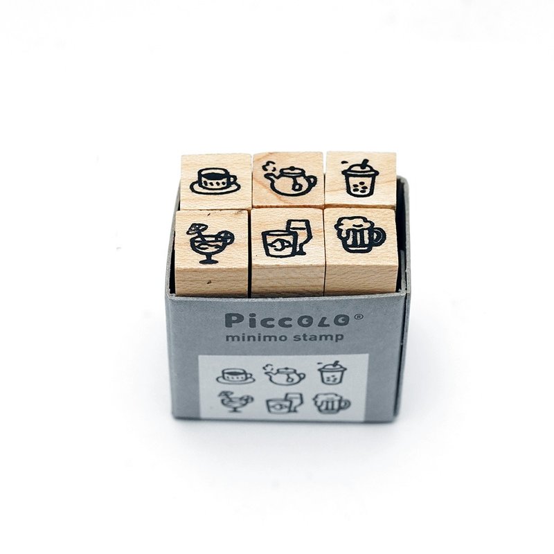 Minimo Stamps - Drinks - ตราปั๊ม/สแตมป์/หมึก - ไม้ สีกากี