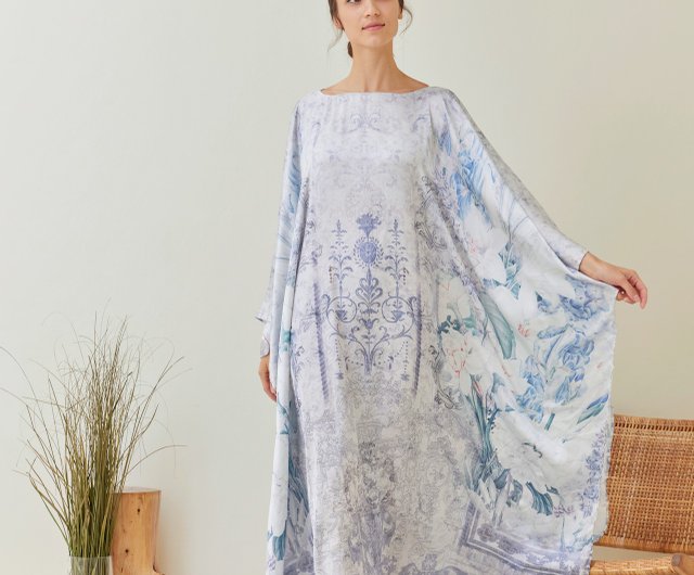 White 2024 silk kaftan