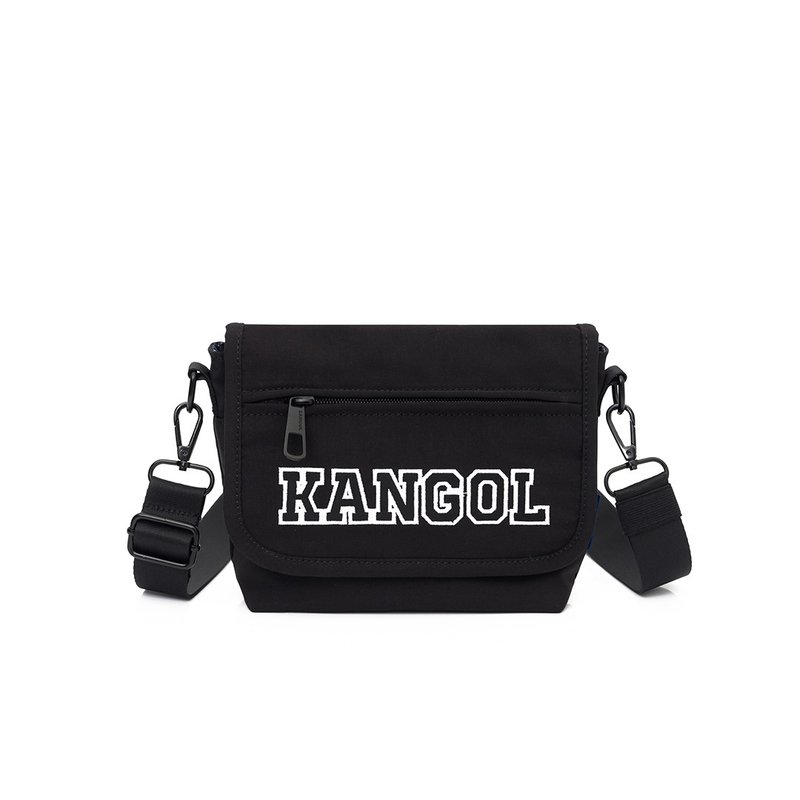 KANGOL袋鼠字母Logo側背包 -黑 - 側背包/斜背包 - 聚酯纖維 
