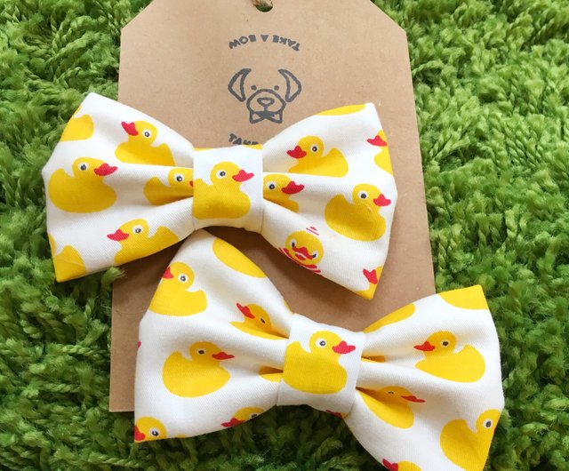ゴムduckie小さなゴム製のアヒルペット蝶ネクタイ襟 手作りの蝶ネクタイ猫の犬の首輪 ショップ Take A Bow 首輪 リード Pinkoi