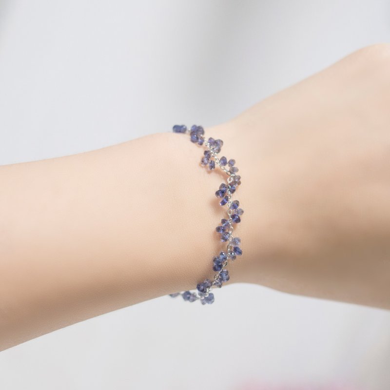 藤蔓堇青石手鏈Vine Bracelet - 手鍊/手環 - 純銀 