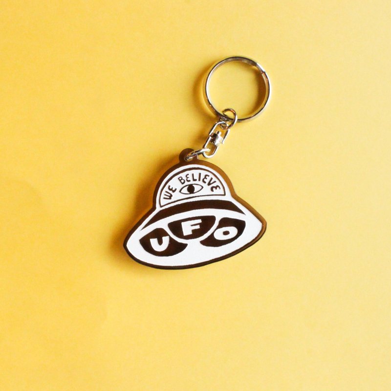 UFO Acrylic Keychain  |   clear lavender - Keychains - Acrylic Purple