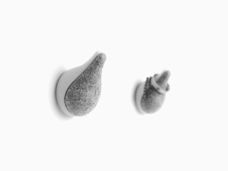 Dropped motif unique wall hook, jewelry fashion accessory ring earring stand - เฟอร์นิเจอร์อื่น ๆ - วัสดุอีโค ขาว