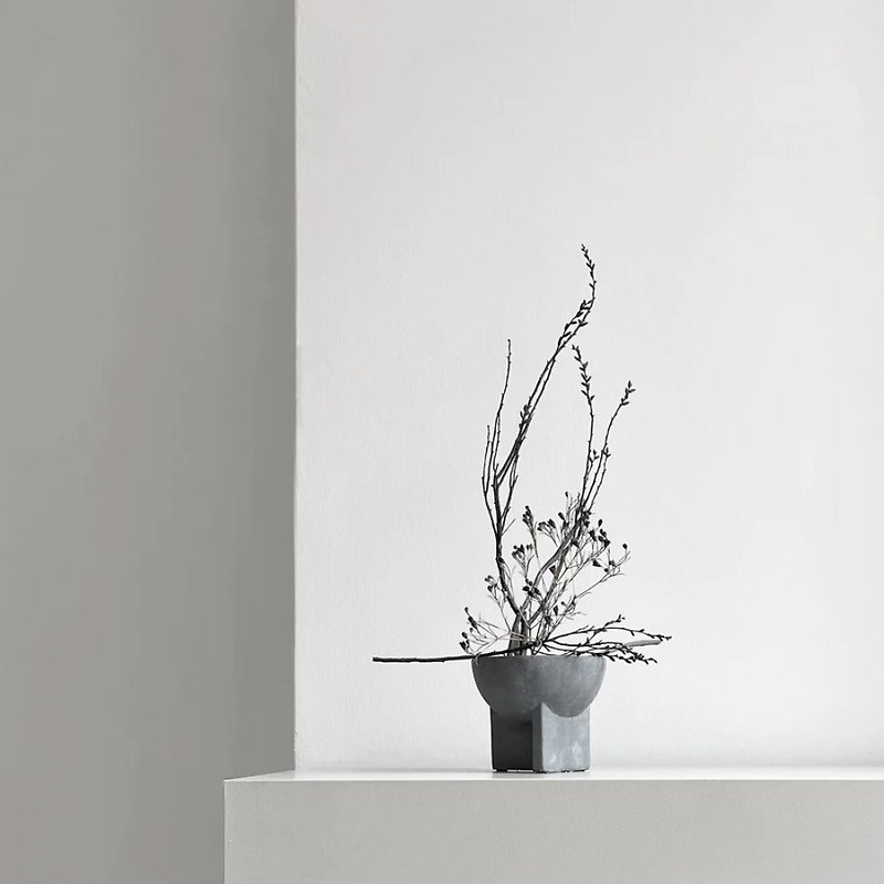大阪ボウルミニ – ファイバーコンクリートフラワーコンテナ - 花瓶・植木鉢 - コンクリート グレー
