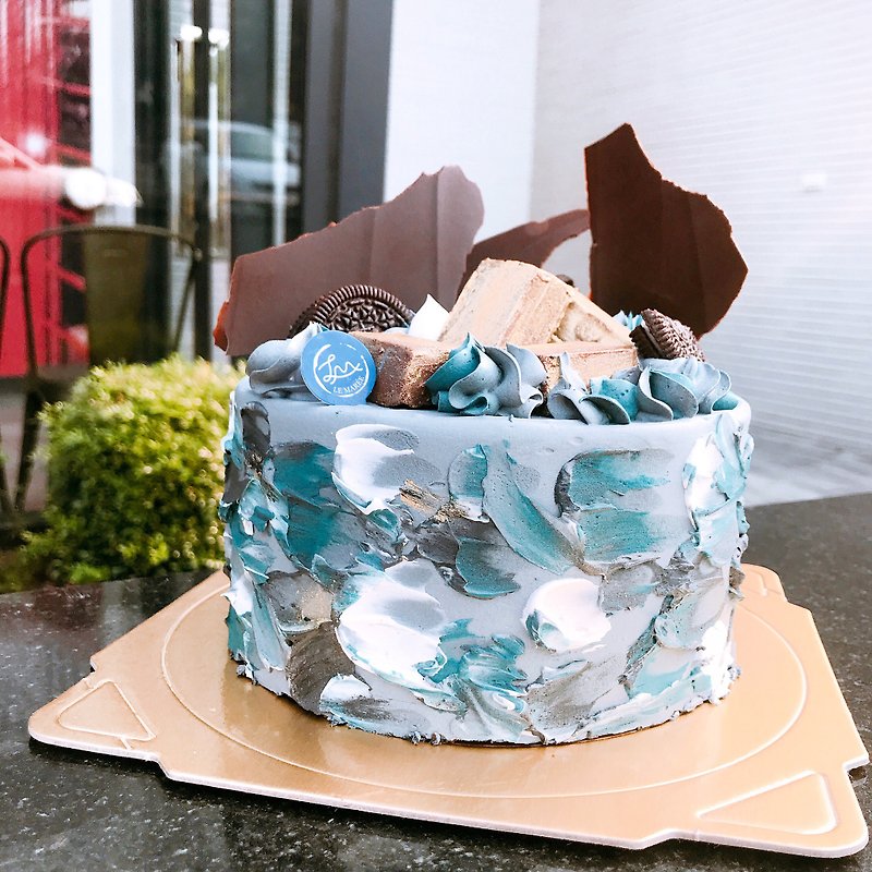 【客製化蛋糕】迷霧金磚六吋 - 蛋糕/甜點 - 新鮮食材 