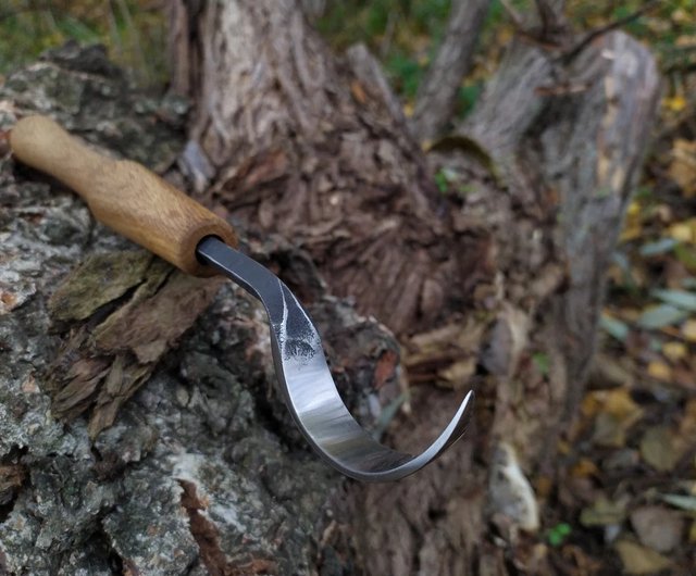 Forged spoon carving knife. Spoon Carving Hook Knife. Hand Forged Wood  Carving - Shop ForgedSteelTools Other - Pinkoi