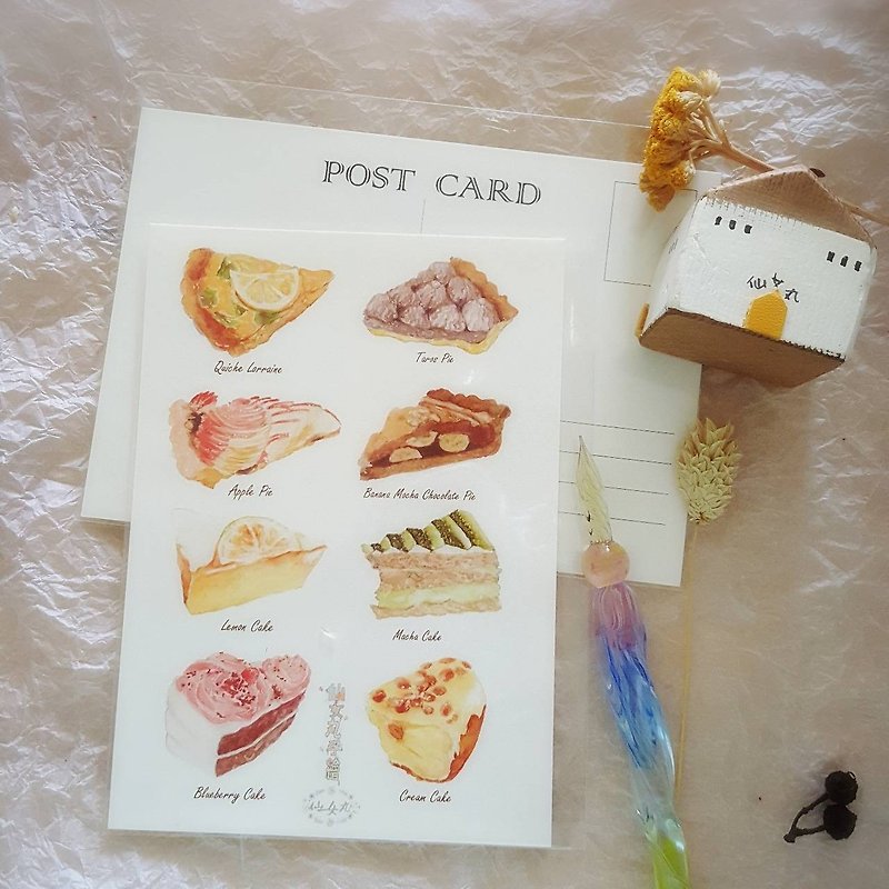 Cake slice postcard - การ์ด/โปสการ์ด - กระดาษ 