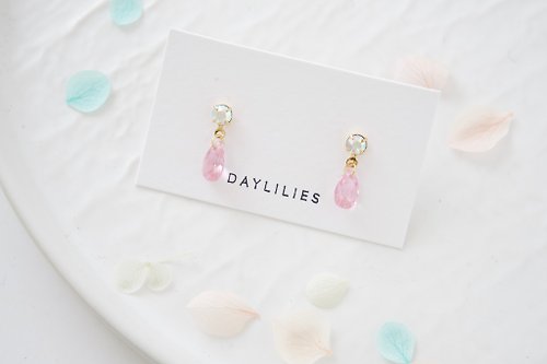 daylilies handmade忘憂手作社 10月誕生石 - 粉紅碧壐/蛋白石