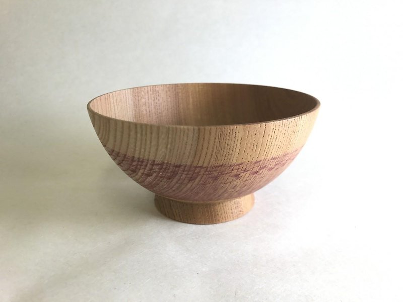 欅 Inaho rice bowl pink - Bowls - Wood Pink