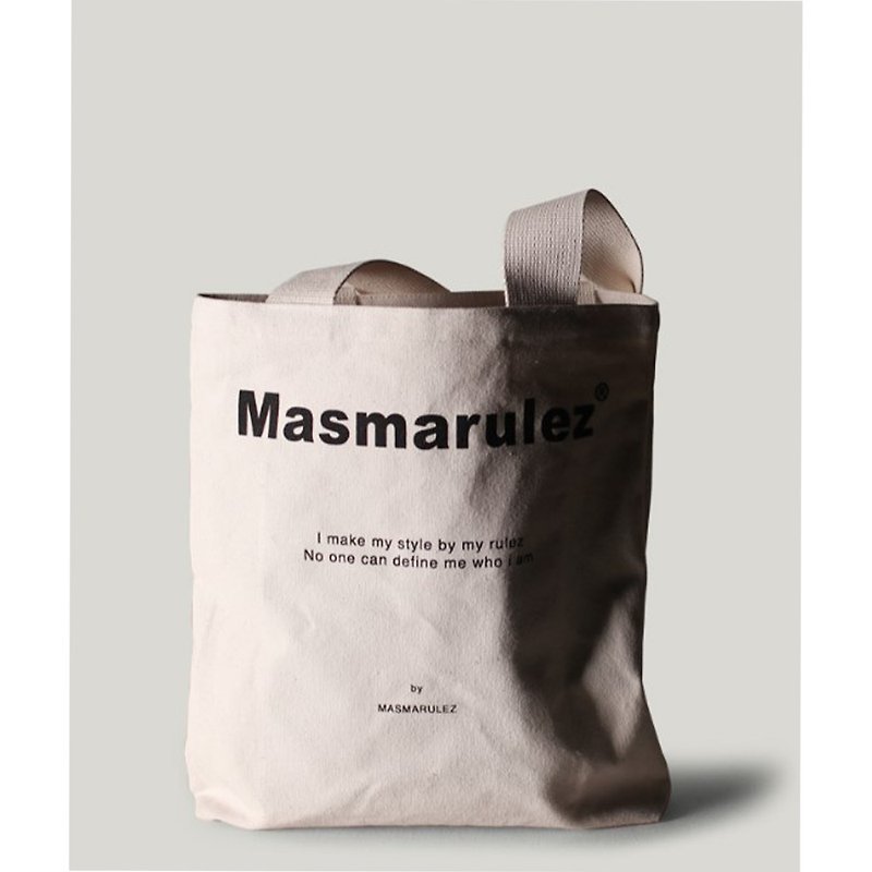 Korean designer brand Masmarulez Basic eco bag canvas bag - กระเป๋าถือ - ผ้าฝ้าย/ผ้าลินิน 
