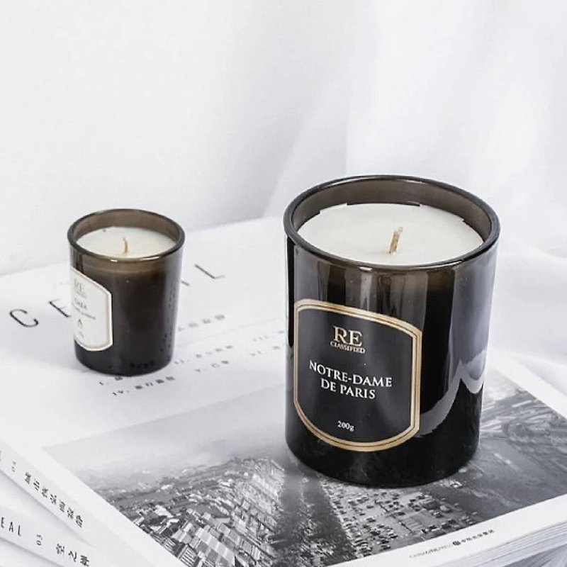 [RE Fragrance Room] Indoor Fragrance - Classic Scented Candle 200g Natural Soy Wax - Fragrances - Glass Black
