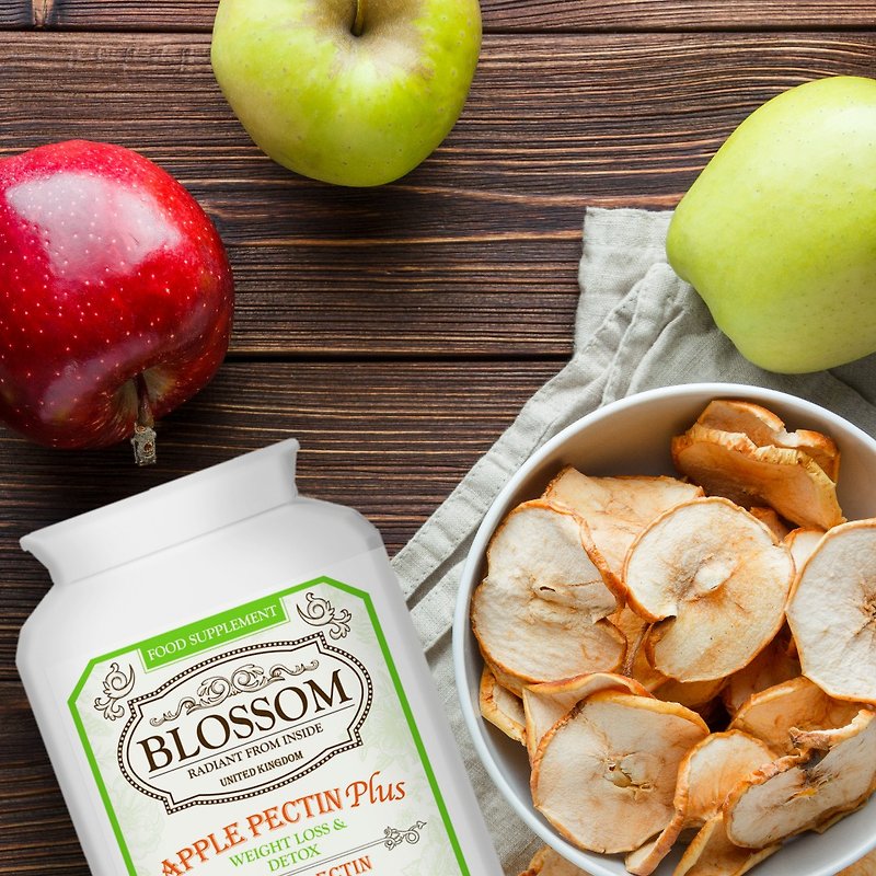 Blossom Apple Pectin Plus (100 cap) - อาหารเสริมและผลิตภัณฑ์สุขภาพ - สารสกัดไม้ก๊อก สีนำ้ตาล