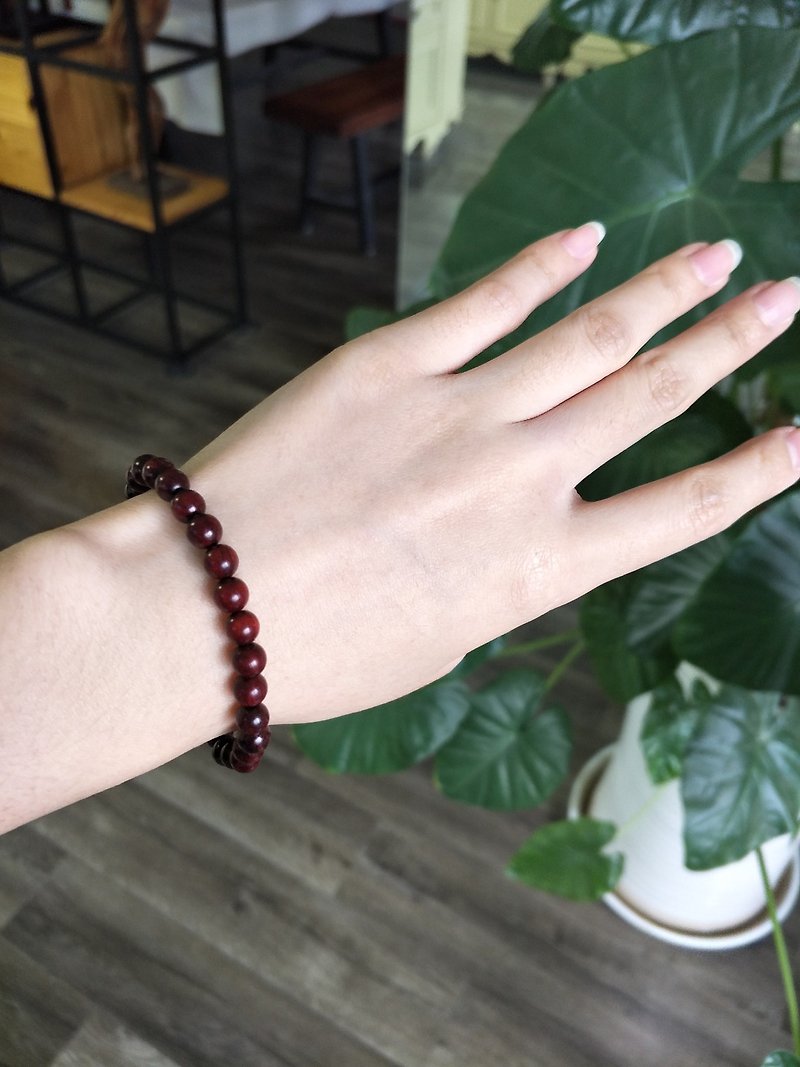 [Customer order] lobular rosewood beads bracelet bracelet - Bracelets - Wood Yellow
