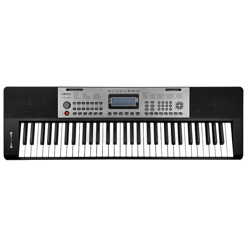 [KONIX] 61-key multifunctional electronic organ S690 keyboard corresponding to LCD display - Guitars & Music Instruments - Plastic Black