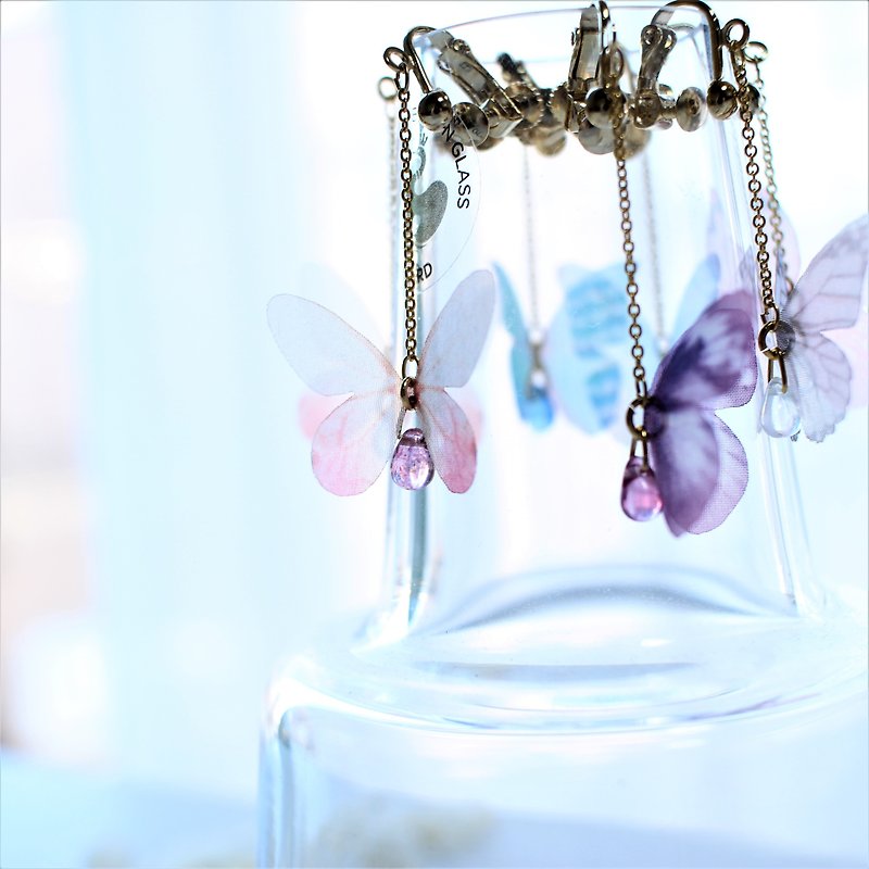 Butterflies Earrings - Earrings & Clip-ons - Other Man-Made Fibers Multicolor