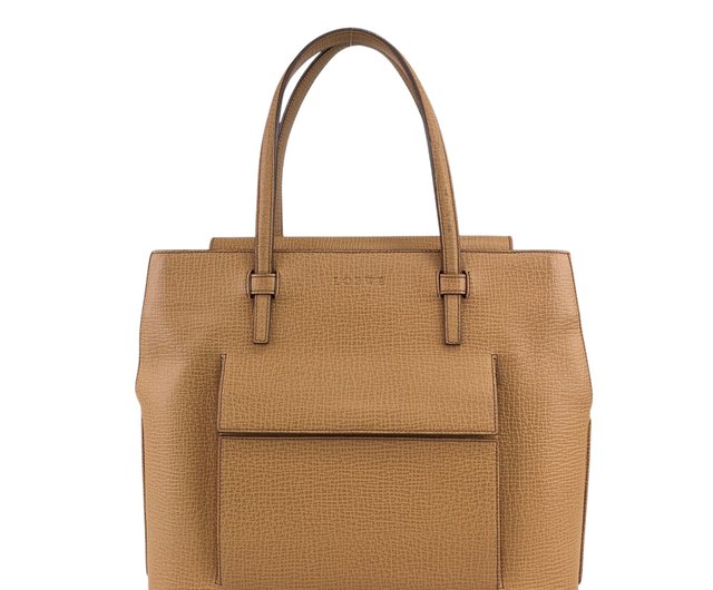 日本直送 名牌中古包 】LOEWE ロエベ ハンドバッグ キャメル