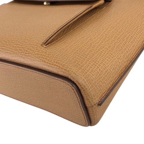 【LOEWE】ハンドバッグ　ロゴ型押し　レザー　キャメル 日本直送 名牌中古包 】LOEWE ロエベ ハンドバッグ キャメル