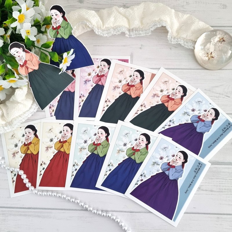 dodam_Oriental hanbok Sticker_nain - 貼紙 - 紙 