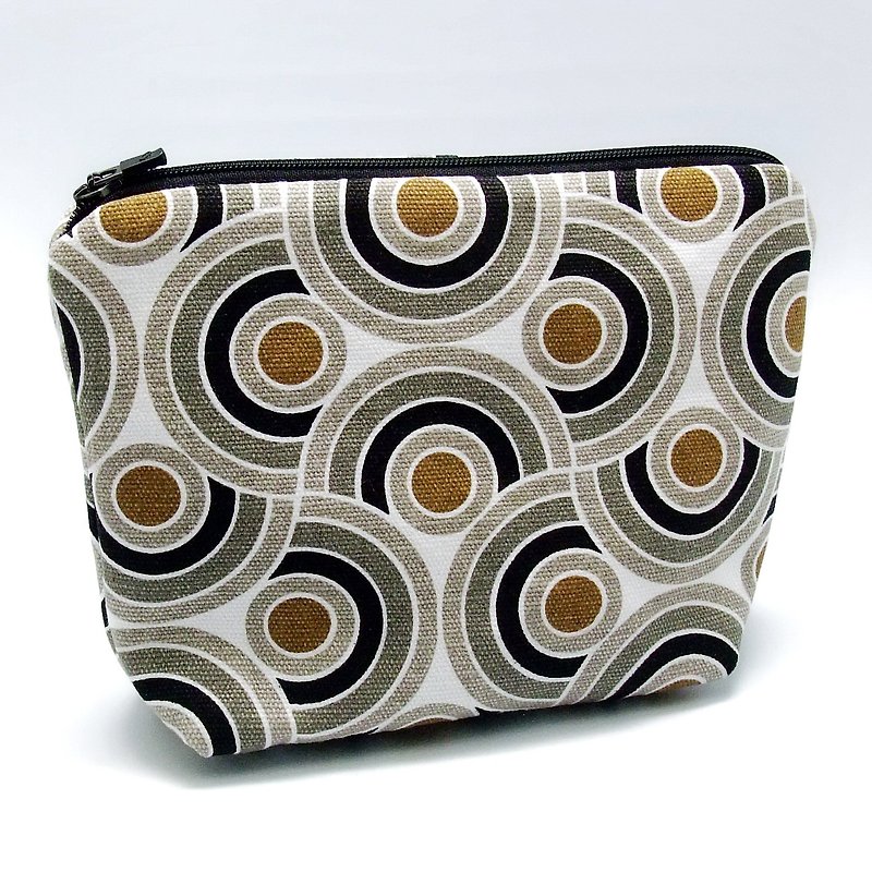 Large flat bottom zipper pouch /cosmetic bag (padded) (ZL-37) - Clutch Bags - Cotton & Hemp Gray